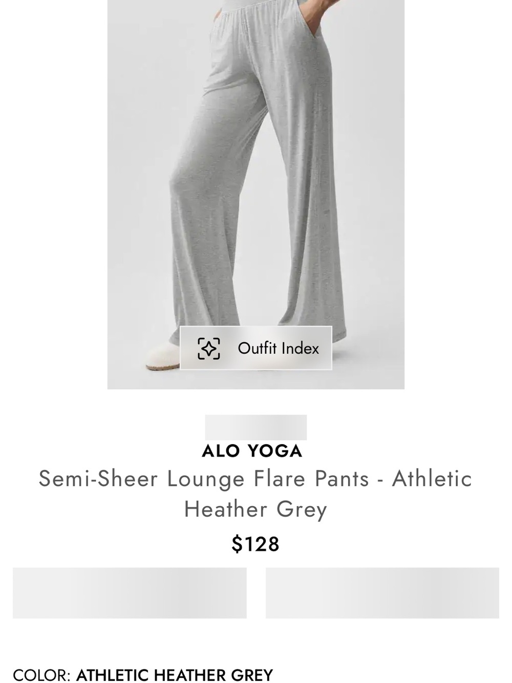 ALO Yoga Athletic Heather Grey Lounge Flare Pants